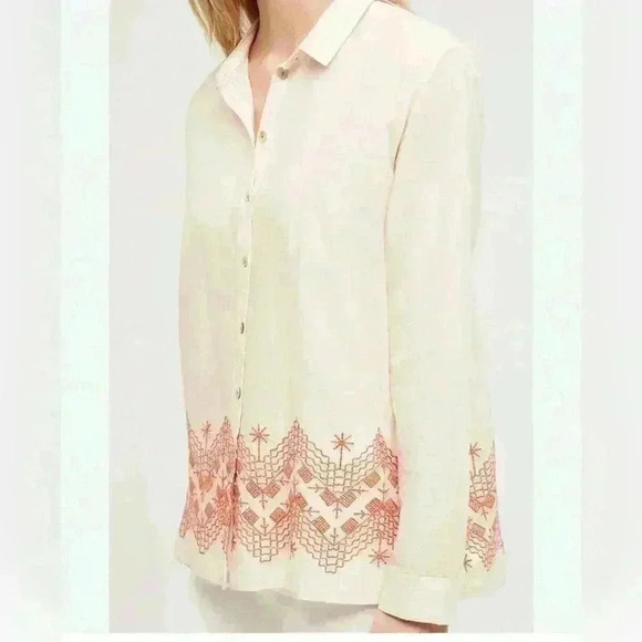 Anthro Holding Horses Mayflower embroidered shirt sz 16 - Picture 10 of 11